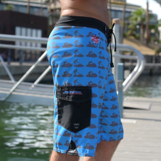 Laguna Men's Board Shorts - Blue -  PWC Ride Shorts