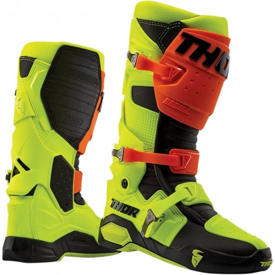 Thor MX Motocross RADIAL Boots (Fluorescent Yellow/Orange)